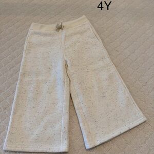 Kids Cream Sprinkle Wide-Leg Sweatpants